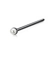 1.5mm Pearl Silver Straight Nose Stud NSKA-146p